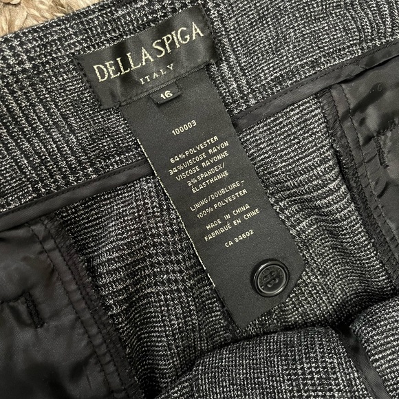 Della Spiga Italy Ladies Black Patterned Trouser, Size 16, EUC - Picture 4 of 14